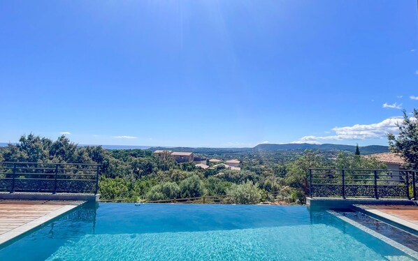 Een verwarmd zwembad