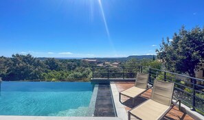 Een verwarmd zwembad