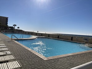 Outdoor pool, a heated pool