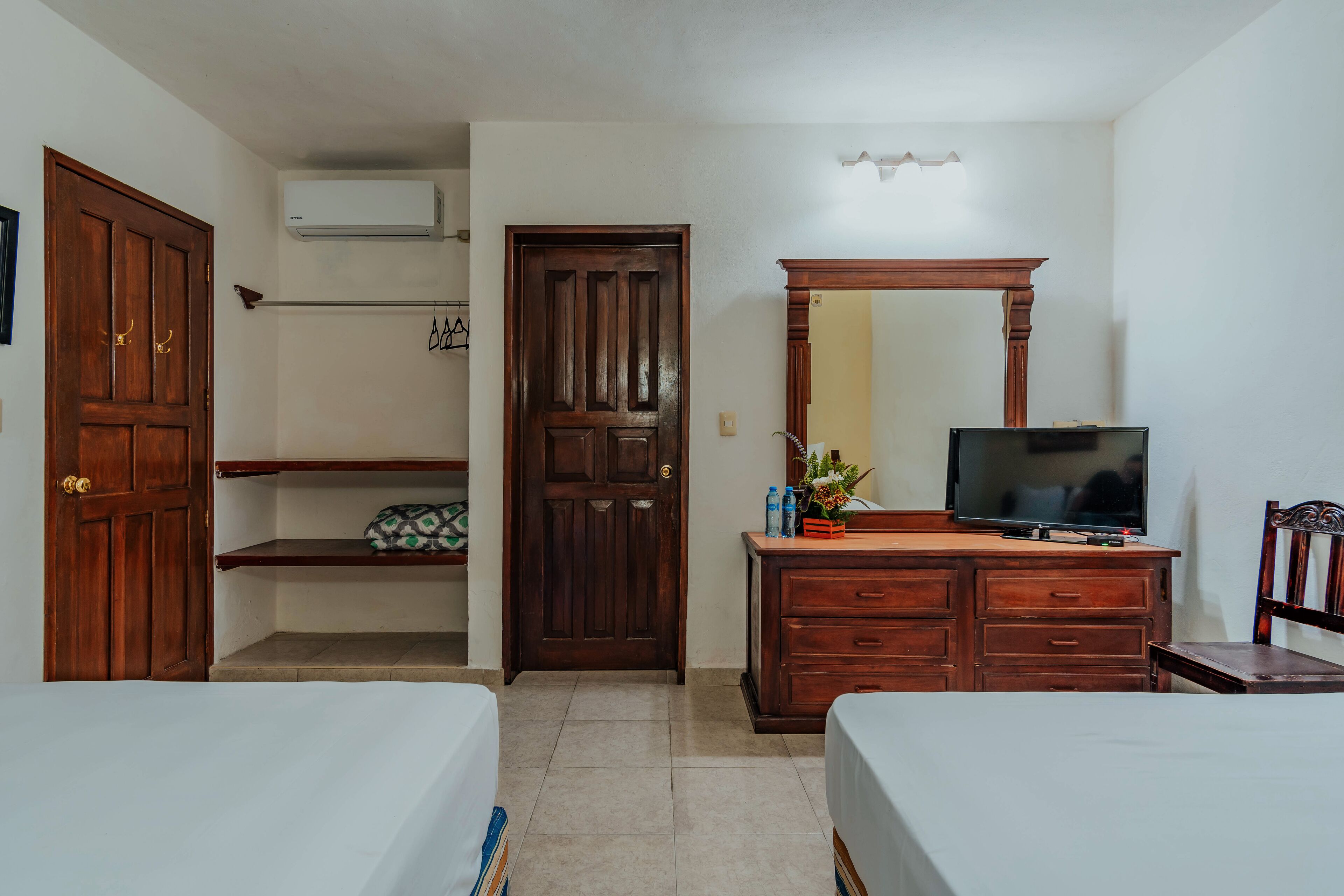 individually furnished, desk, laptop workspace, iron/ironing board