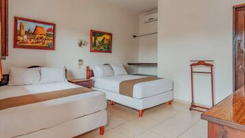 Individually furnished, desk, laptop workspace, iron/ironing board