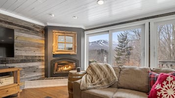House (Gondola View) | Living room | TV, fireplace, DVD player