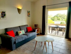 Télévision, lecteur de DVD, baby-foot, table de tennis de table