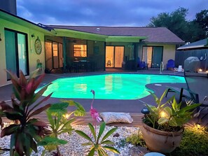 Outdoor pool, a heated pool