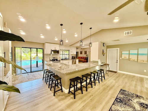 SPACIOUS home with private POOL 5 mins to beach!  Close to everything!