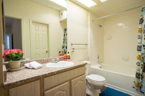 Hair dryer, towels, soap, toilet paper - MD Anderson TMC NRG 2 Bedroom 2 Bathroom Spacious and Cozy Apartment  (Houston)