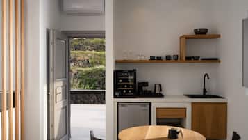 Luxury-Villa, 1 Schlafzimmer, eigener Pool, Meerblick | Eigene Kochnische | Kühlschrank, Mikrowelle, Espressomaschine