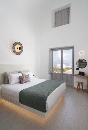 Villa de lujo, 1 habitación, piscina privada, vistas al mar | 1 dormitorio, sábanas italianas Frette, ropa de cama de alta calidad