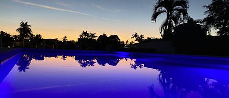 Outdoor pool, a heated pool