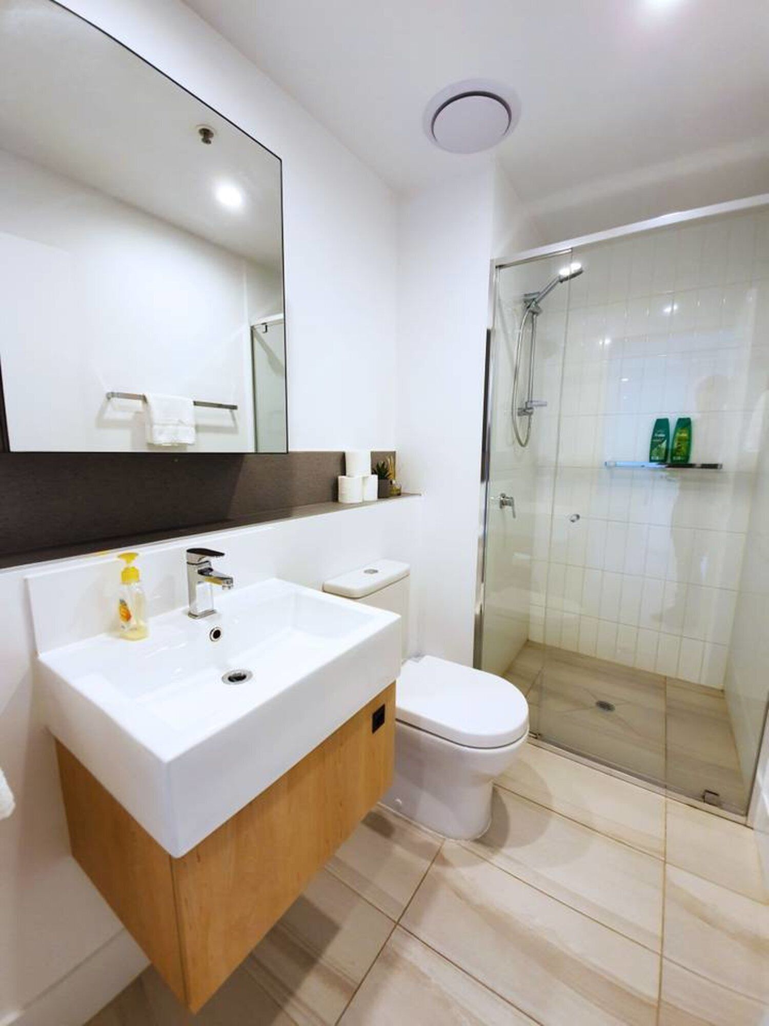Casa, accessible | Bany | Combinació de dutxa i banyera, assecador de cabells, tovalloles i sabó 
