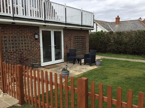 Terrace/patio - Holiday Let Annex; Self Contained; Sleeps 2; One minute from beach (Nr CHICHESTER)