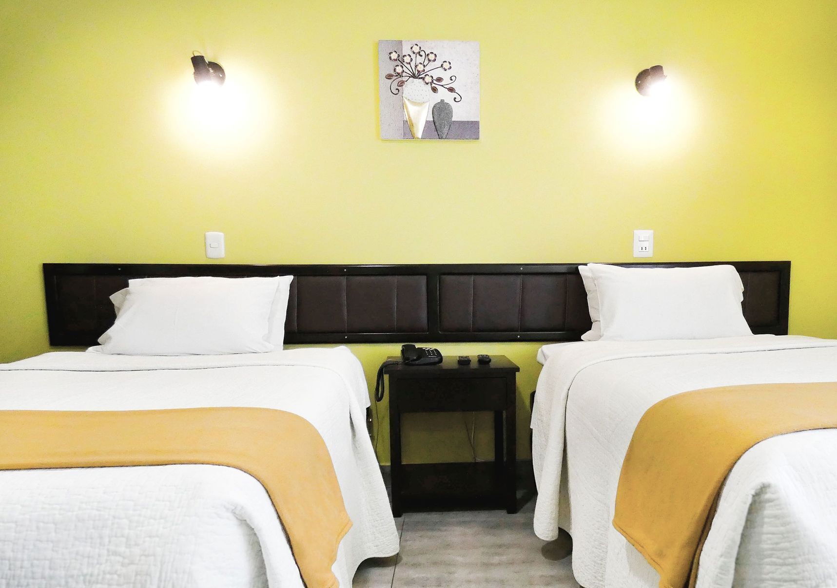 Desk, free WiFi, bed sheets