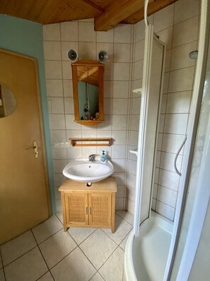 Shower, hair dryer, towels, toilet paper - Bungalow with pool in Malchow (Malchow)