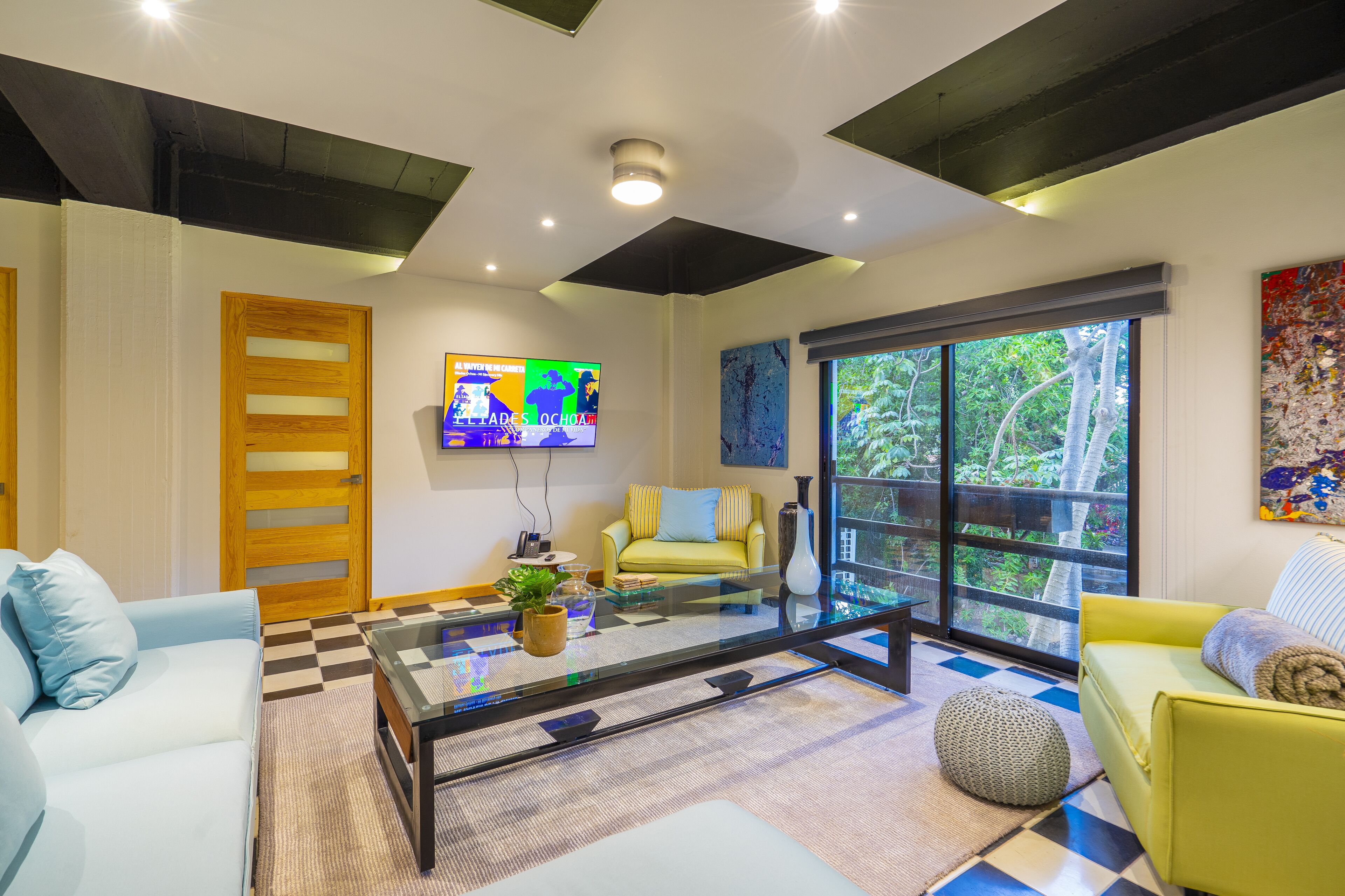 superior apartment | living area | 40-inch smart tv with digital channels, streaming services