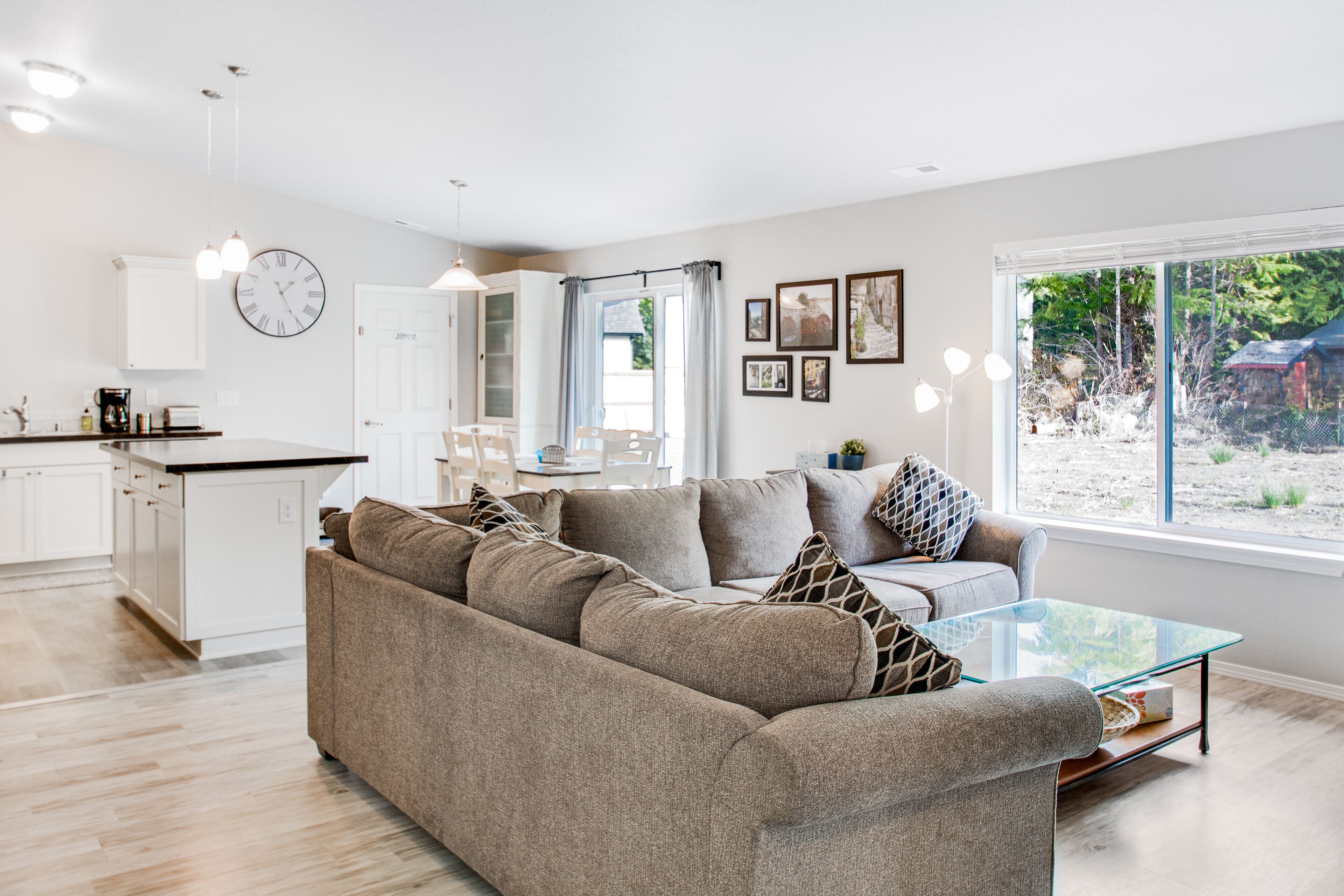 TV, DVD player, books, video library