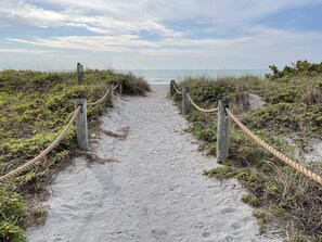 Sun-loungers, beach towels
