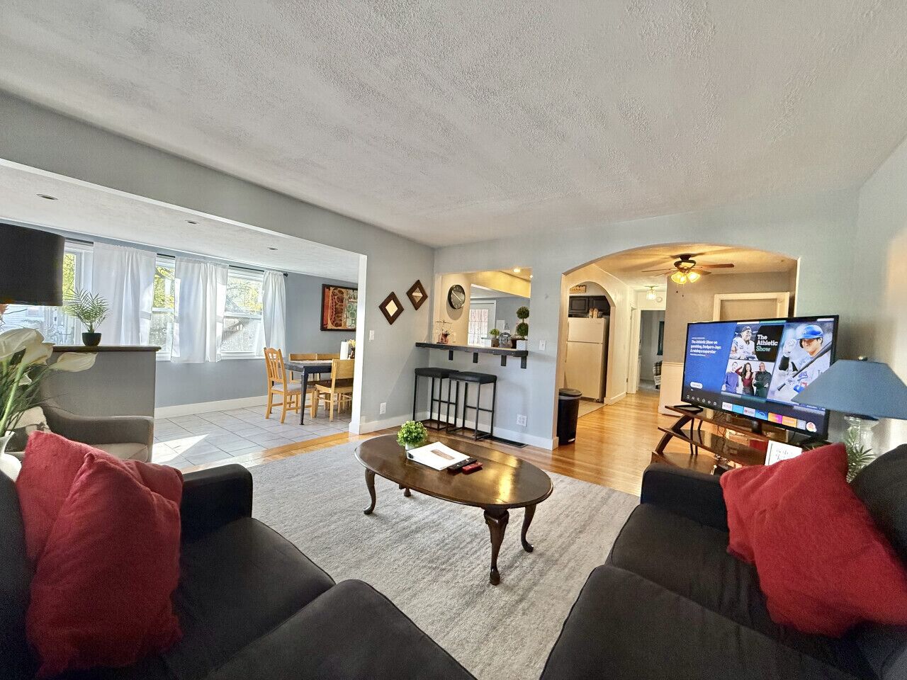 Smart TV, table football, ping pong