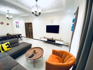 Apartment, Multiple Beds | Living room | 30-inch TV with digital channels - Mam Lovely 3-bed Apartment in Dakar-almadies (Dakar)