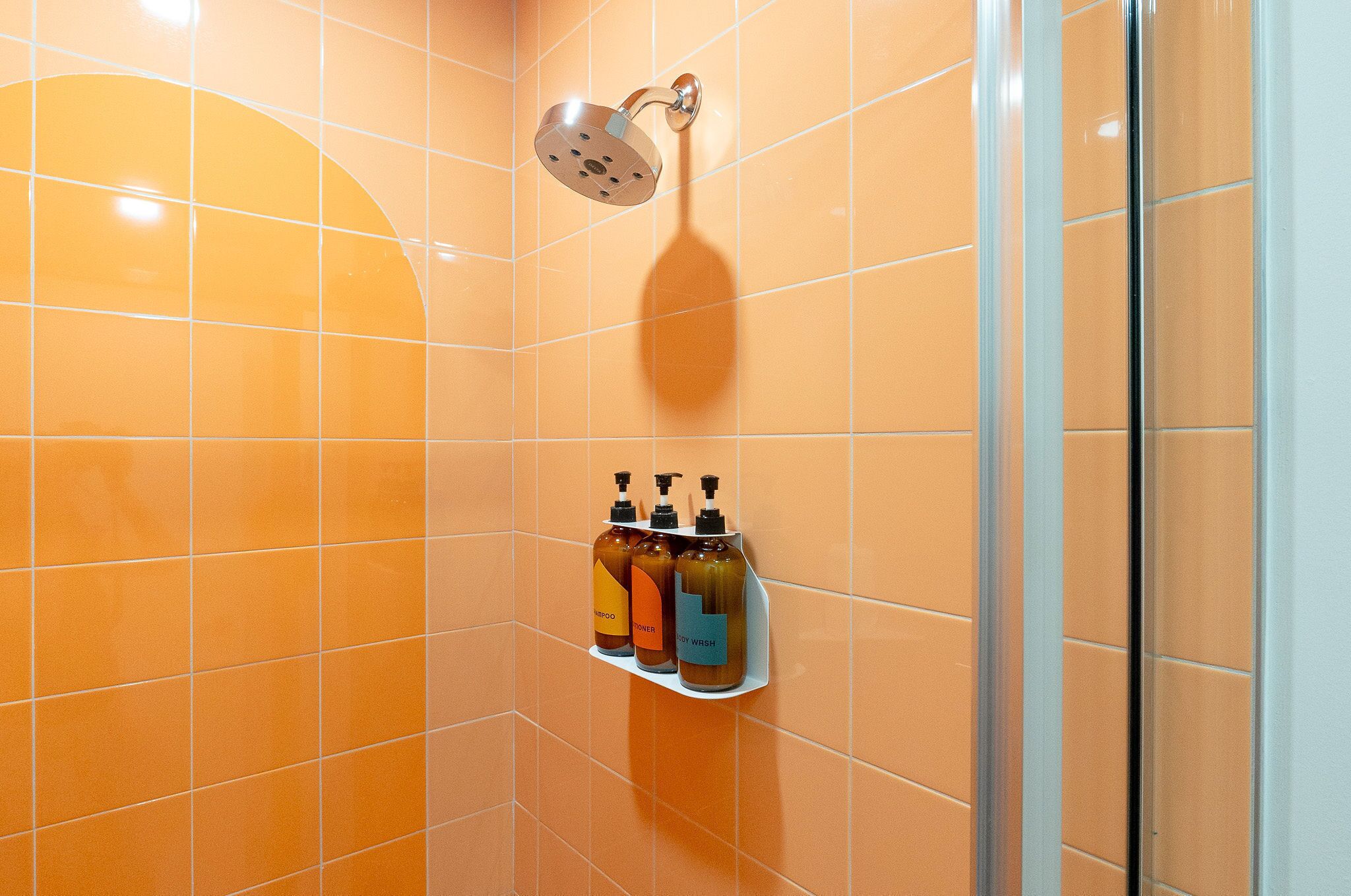 room 112: classic queen | bathroom | hair dryer, towels, soap, shampoo