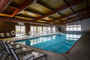 Indoor pool, sun loungers