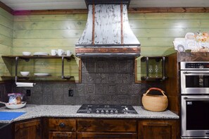 Fridge, microwave, high chair, blender