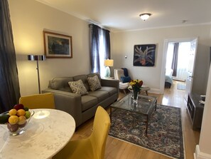 TV, fireplace - Exquisite 3rd Floor Private Apt with Style (Westfield)