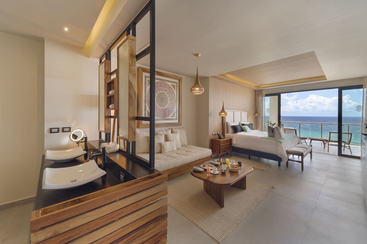 1 Schlafzimmer, hochwertige Bettwaren, Daunenbettdecken, Minibar