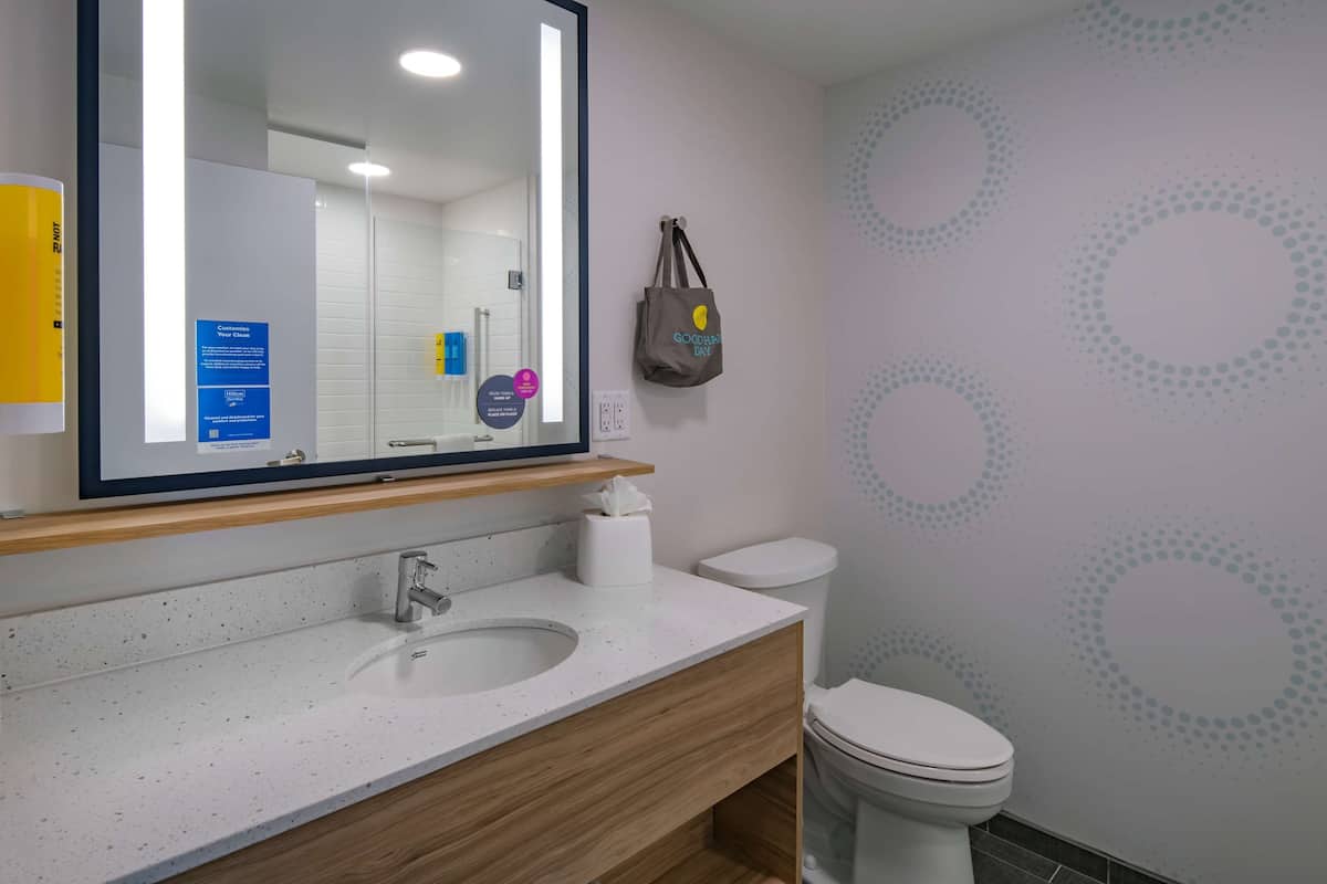 free toiletries, hair dryer, towels, soap