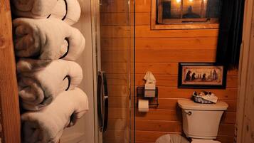 Hair dryer, towels