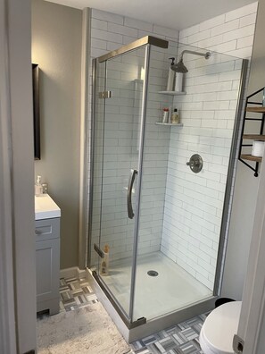 Combined shower/bathtub, hair dryer, towels, soap - 4 - Season Mountain Getaway - Skiing, Golf, Hiking all minutes away! (Eagle-Vail)