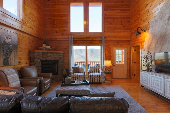 TV, fireplace, video games