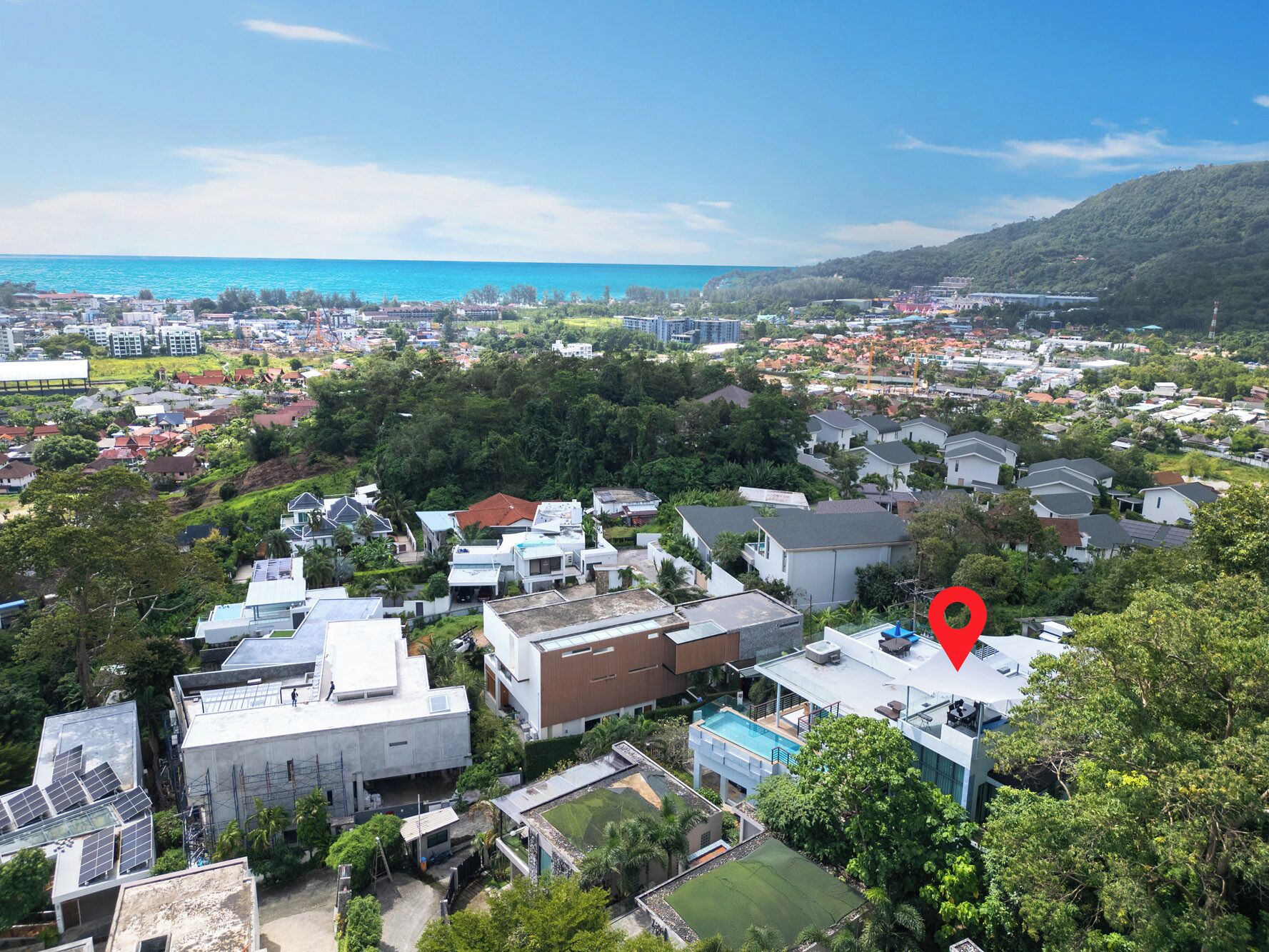 Seaview pool villa with maid on Kamala hills (15193)