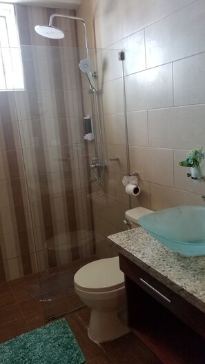 Hair dryer, towels