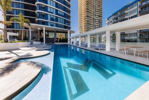 Indoor pool, open 5:00 AM to 10:00 PM, sun loungers
