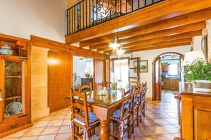 Dining - Holiday Home Finca "Es Mua" with Pool, Wi-Fi, Air Conditioning & Garden (Muro)
