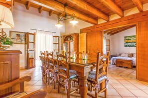 Dining - Holiday Home Finca "Es Mua" with Pool, Wi-Fi, Air Conditioning & Garden (Muro)