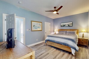 4 habitaciones, tabla de planchar con plancha y cuna de viaje 