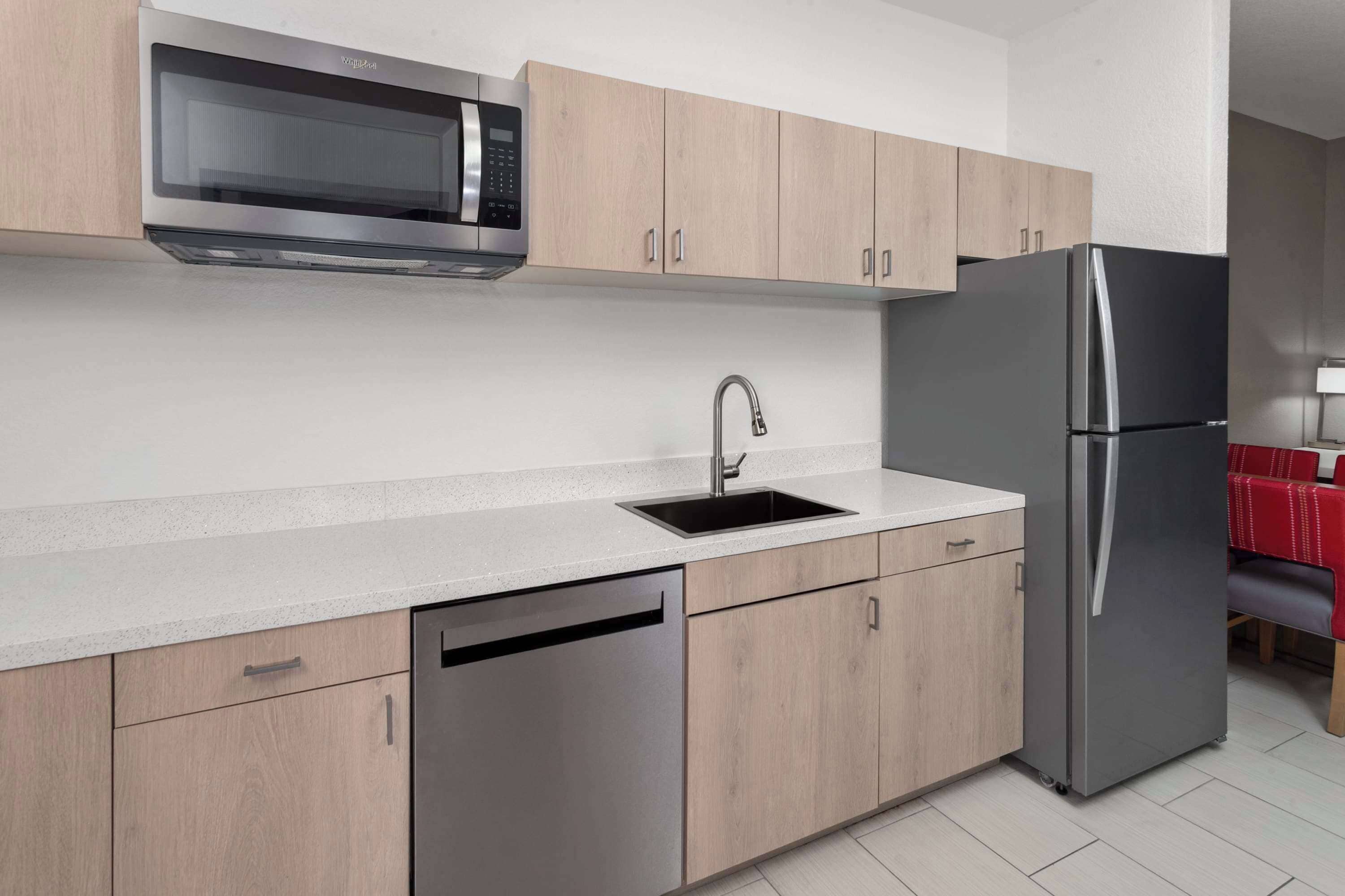 suite, 1 king bed with sofa bed, kitchenette (jetted tub, 2 tvs) | desk, laptop workspace, iron/ironing board, bed sheets