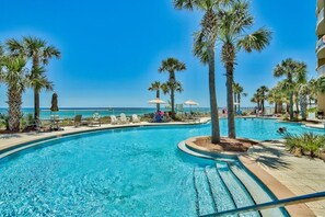 Indoor pool, a heated pool - Aqua 609 | Gulf-Front 3BR/3BA Luxury Condo | Beach Chair Service (Panama City Beach)