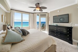 3 bedrooms, iron/ironing board, WiFi, bed sheets - Aqua 609 | Gulf-Front 3BR/3BA Luxury Condo | Beach Chair Service (Panama City Beach)