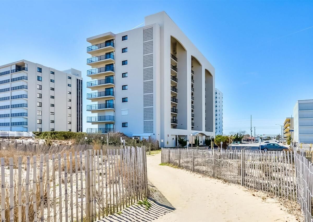 2 bedroom oceanfront condo with an outdoor pool, a tennis court, and a great view of the ocean just steps from the beach and located uptown!