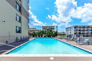 Pool - This two-bedroom, two bathroom condo has a beautiful view of the ocean! (Ocean City)