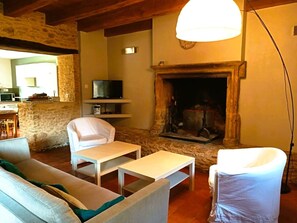TV, fireplace, DVD player, ping pong