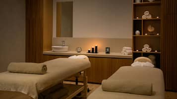 Body treatments, body scrubs, facials, manicures and pedicures, massages