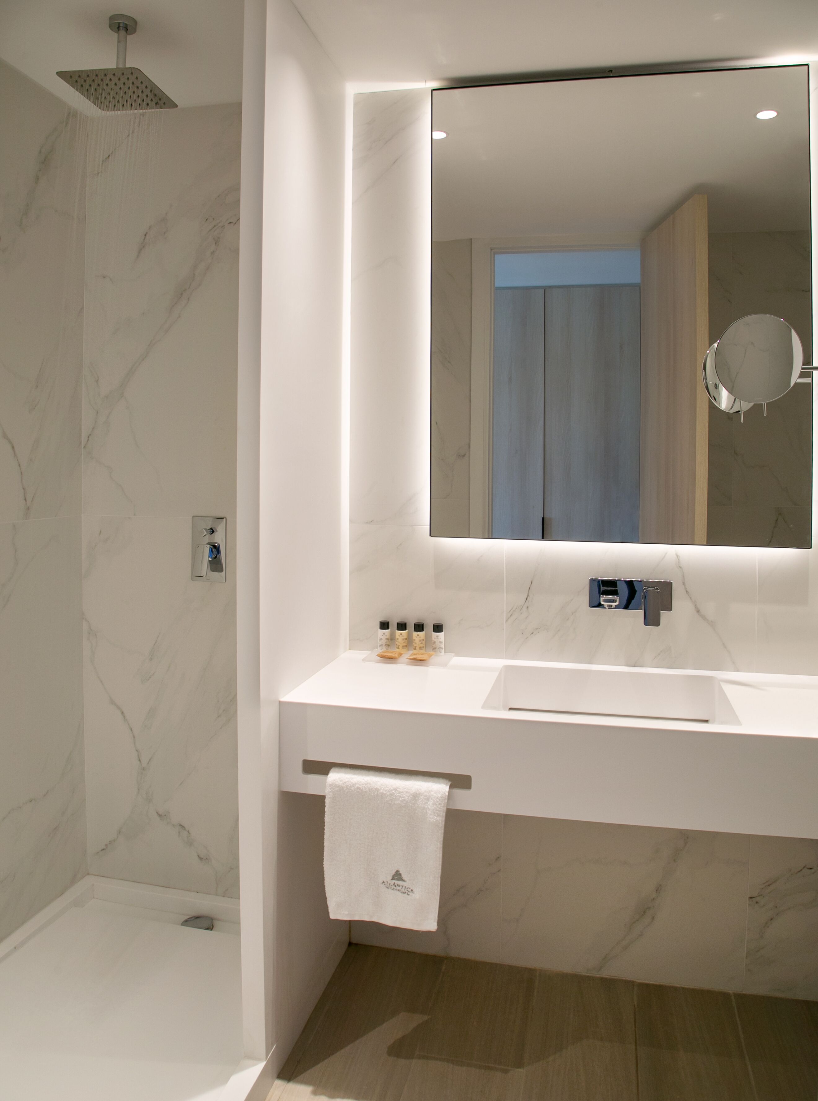 family room sliding door inland view | bathroom shower