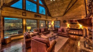 TV, fireplace, video games