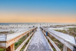 Make sure snap some pictures when you descend the boardwalk to watch the sunset at the beach !!