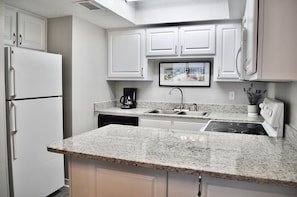 Fridge, microwave, oven, stovetop - Newly updated 1 bed right on the beach! (Orange Beach)