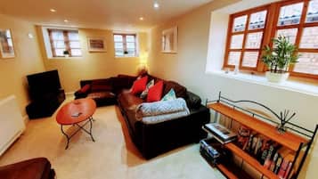 Smart TV, DVD player, books