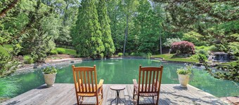 Spacious Lake Front Home with beautiful Gardens, Pond, Waterfall, Pool, & Dock